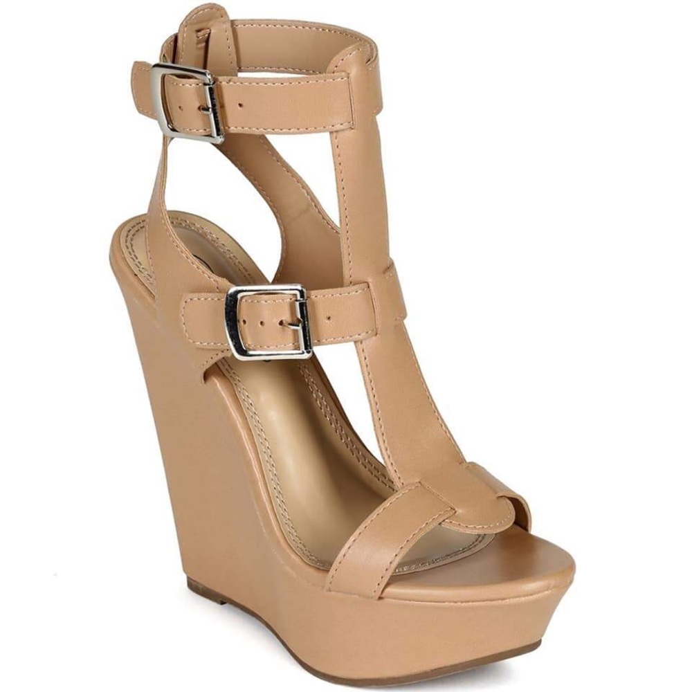 Strappy Open Toe Wedges - Picture 1 of 3